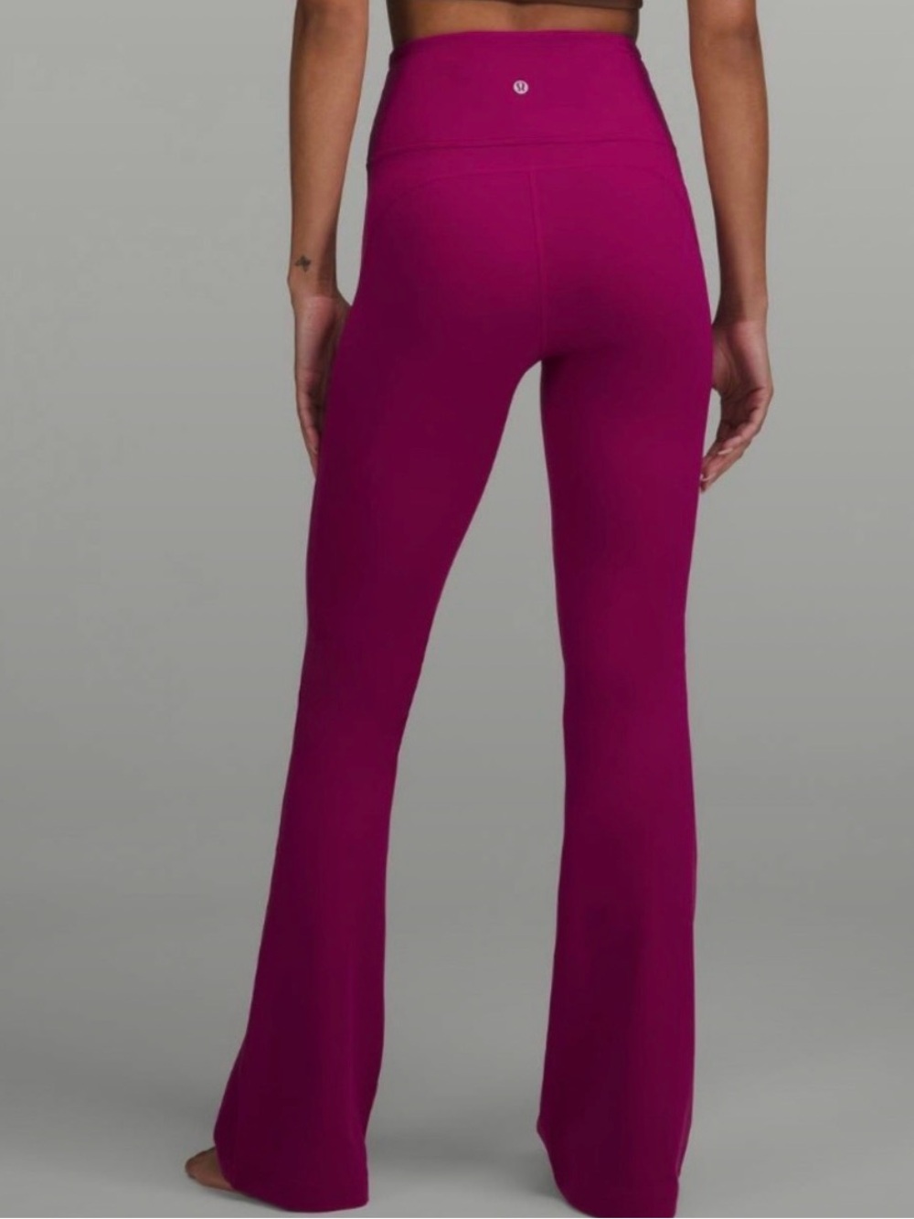 EUC lululemon athletica Magenta Flare High-Rise Leggings 32” in seam - Picture 2 of 4